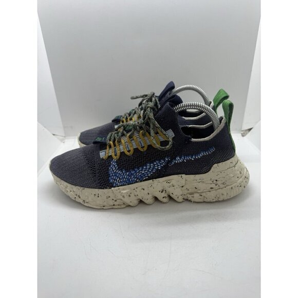 Nike Space Hippie 01 Obsidian Athletic Knit Sneaker DJ3056-400 Men\'s Sz 7.5 Shoe